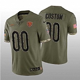 Men's Chicago Bears ACTIVE PLAYER Custom 2022 Olive Salute To Service Limited Stitched Jersey,baseball caps,new era cap wholesale,wholesale hats